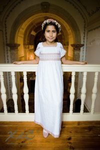 Vestido Maria Madalena e Tiara Criança Menina