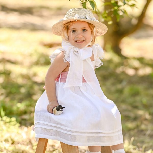 Vestido Cerimónia de Alças Linho menina