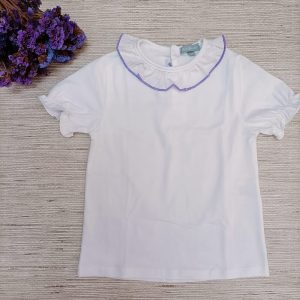 Camisola m/ curta golinha lilás