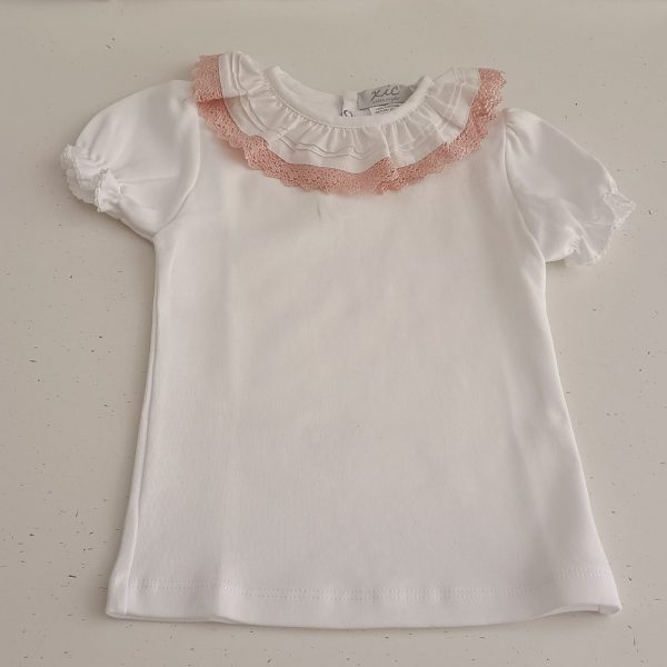Camisola Golinha Renda Rosa