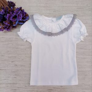 Camisola Golinha Renda Cinza